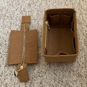 Felt Purse Organizer Insert with Detachable Zipper (made for Hermes Picotin 18)